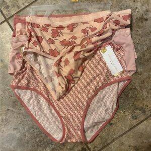 NWT Adrienne Vittadini Panties Women's XL 5 Pack Bikinis Cotton Spandex Tagless